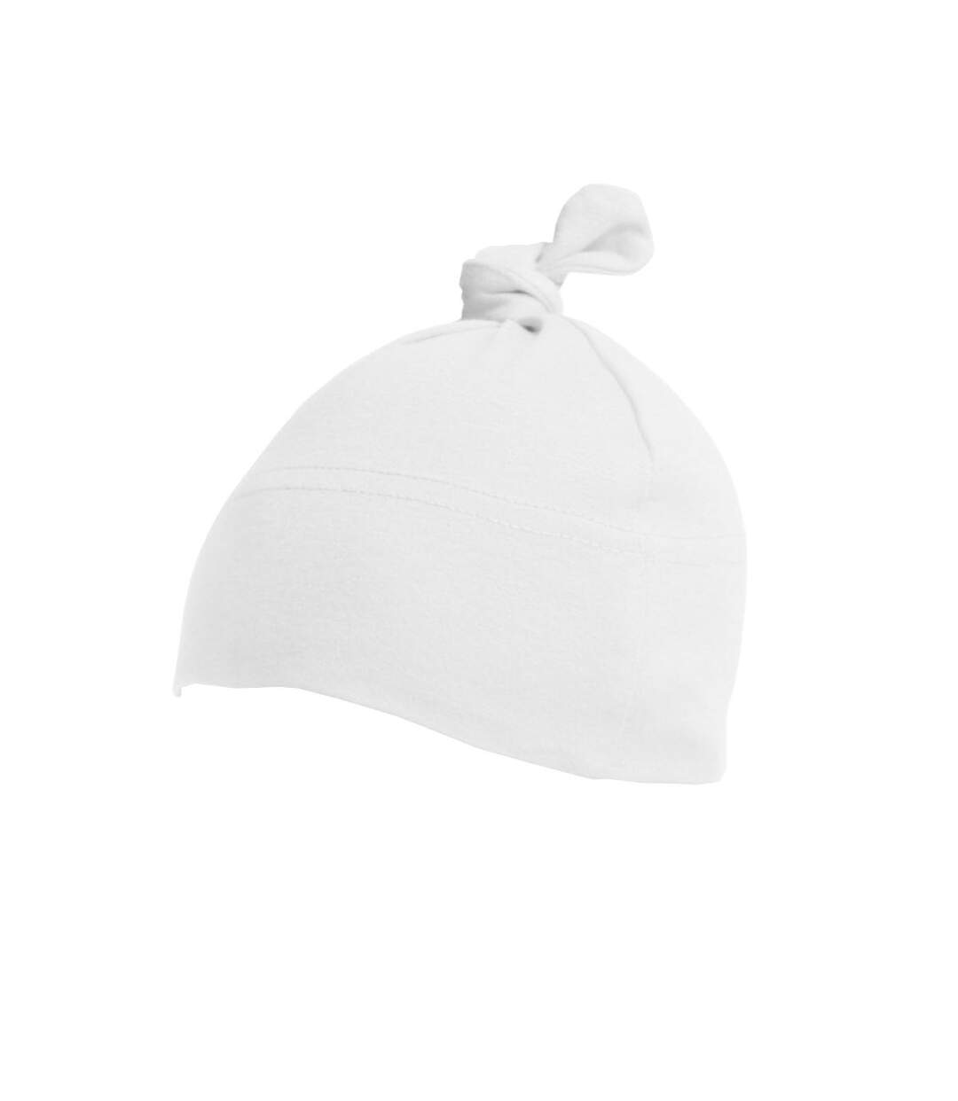 Bonnet à nœud bébé unisexe blanc Babybugz-1