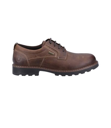 Mens tadwick leather shoes dark tan Cotswold