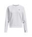 Womens/ladies Unstoppable Fleece Crew Neck Sweatshirt White Under Armour-1