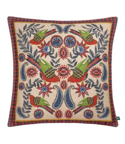 Akamba tropical parrot cushion cover 50cm x 50cm navy/red Wylder