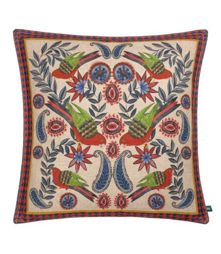 Wylder Akamba Tropical Parrot Throw Pillow Cover (Navy/Red) (50cm x 50cm) - UTRV3005