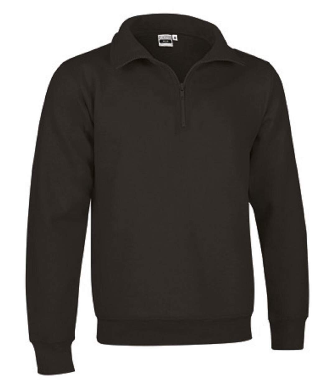 Sweat col camionneur zippé - REF WOOD - noir