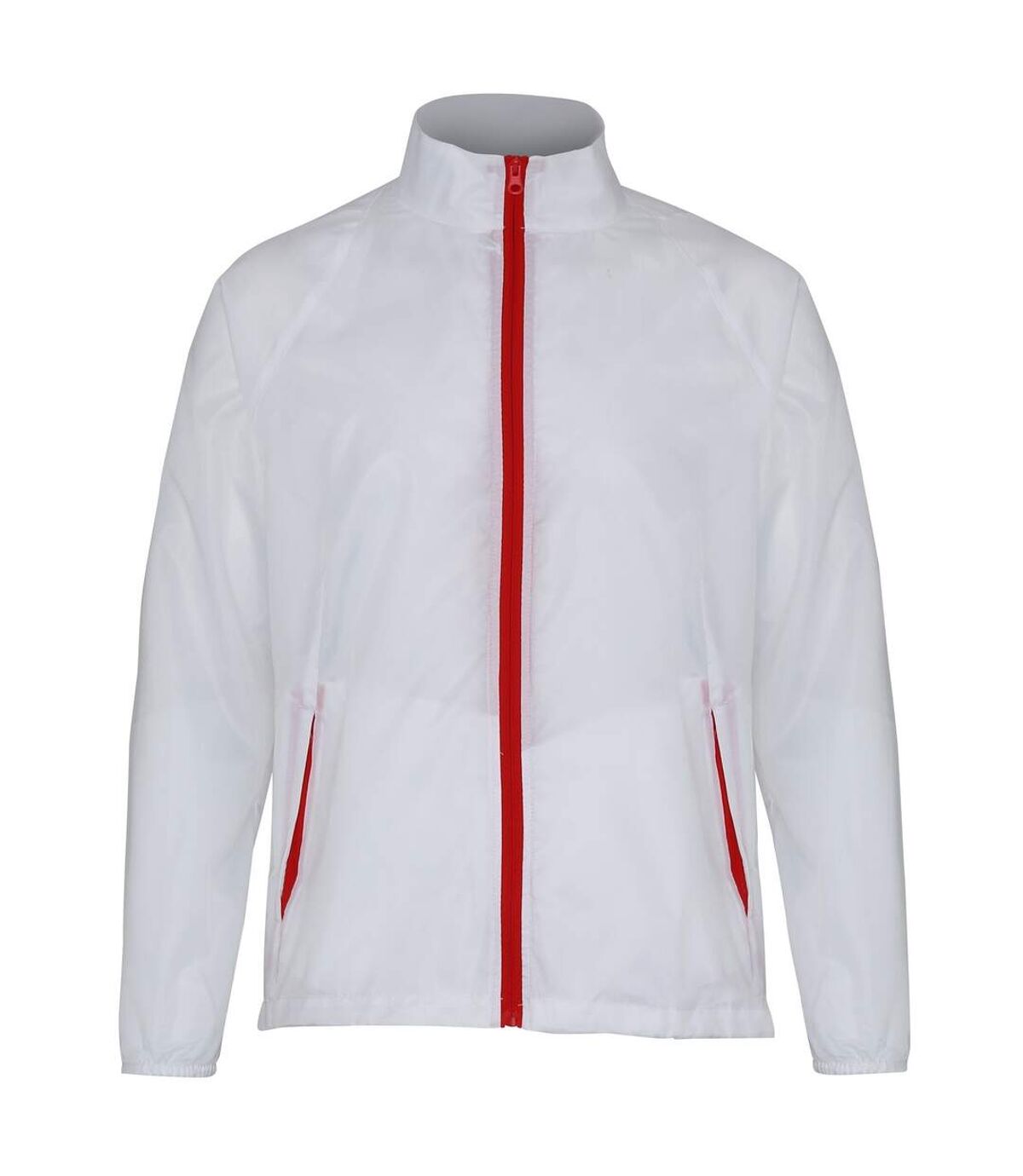 2786 - Veste de pluie légère - Homme (Blanc/Rouge) - UTRW2501