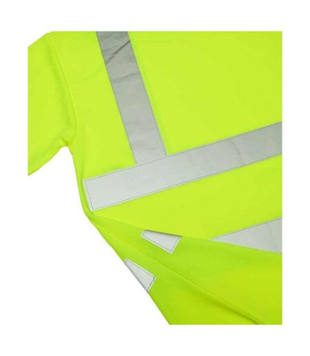 Unisex adult high-vis t-shirt fluorescent yellow Warrior