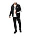 Mens Clean Fleece Tracksuit Set Black White Puma-1