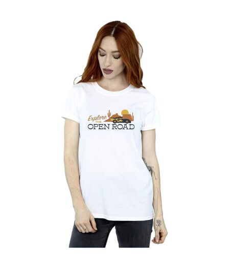 Disney - T-shirt CARS EXPLORE THE OPEN ROAD - Femme (Blanc) - UTBI16228