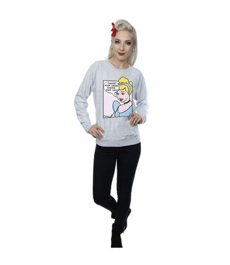 Disney Princess Womens/Ladies Cinderella Pop Art Sweatshirt (Heather Grey)