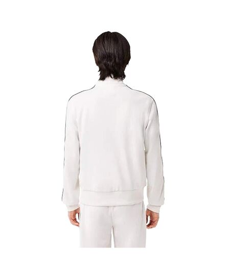 Mens Paris Pique Track Jacket Cream Lacoste