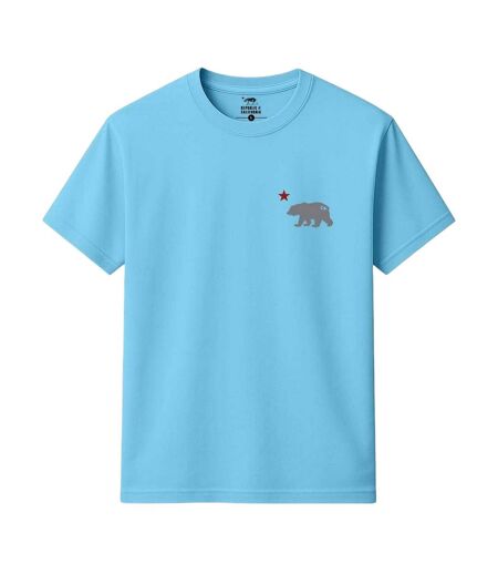Mens Cali Crew Neck T-shirt Sky Blue Republic Of California