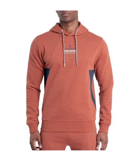 Mens Munich Lettering Print Hoodie Cinnamon Luke