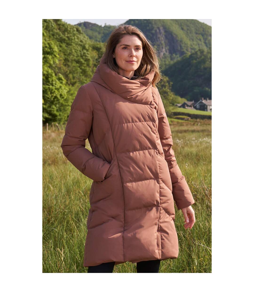 Womens/ladies Cosy Extreme Ii Wrap Down Jacket Grey Mountain Warehouse-4
