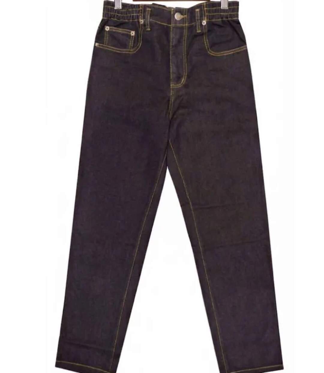 Jean Femme Noir Taille Élastique Confort – Coton Majoritaire Mayflower-2