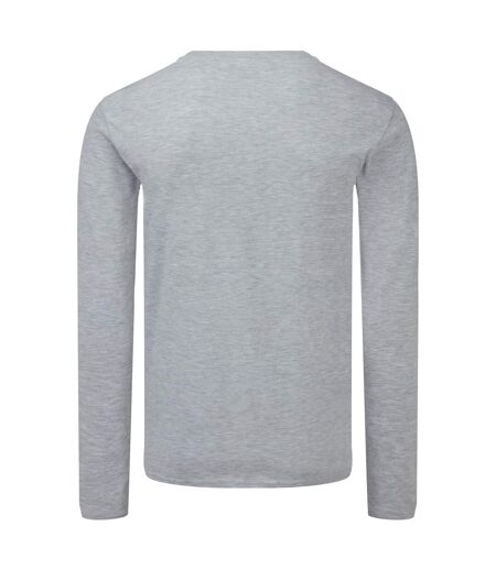 Fruit Of The Loom Mens Iconic 150 Long-Sleeved T-Shirt (Heather Grey)