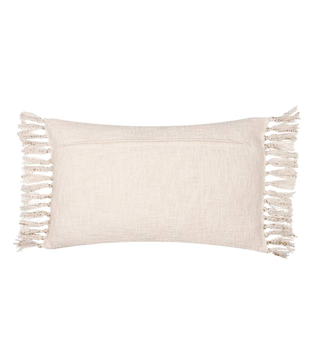 Sono ink fringed abstract cushion cover 60cm x 40cm cumin Yard