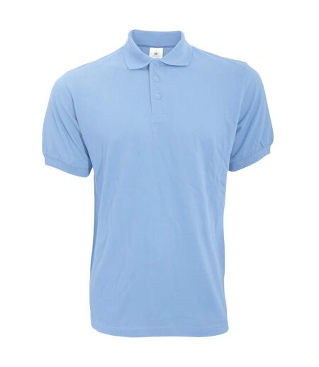 B&C Safran Mens Polo Shirt / Mens Short Sleeve Polo Shirts (Sky Blue)