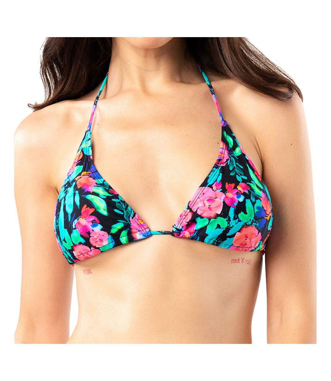 Haut de Bikini à Fleurs Noir Femme Sun Project 2799-1