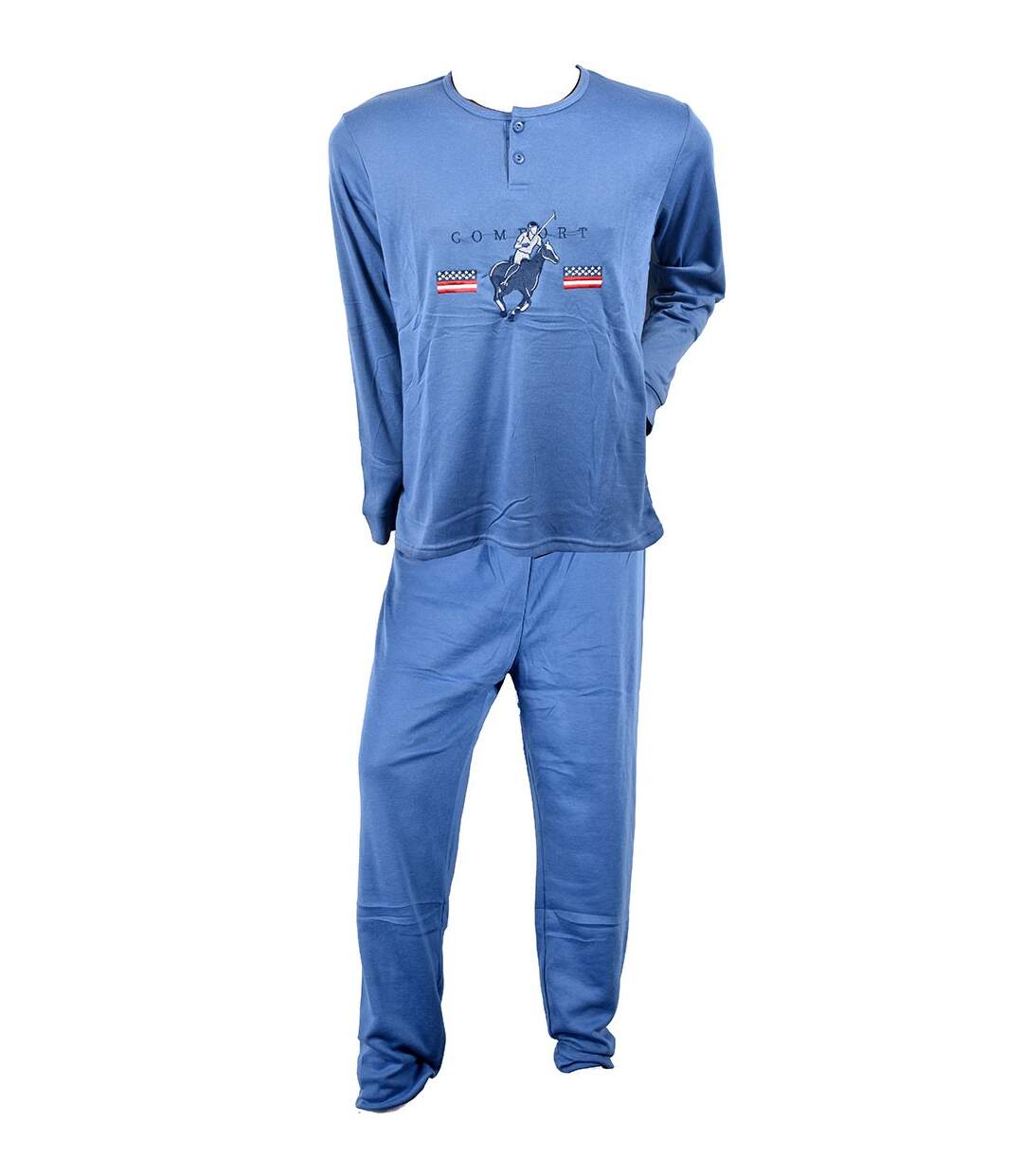 Pyjama Homme Long SWEET SECRET C2709 POLO CONFORT BLEU