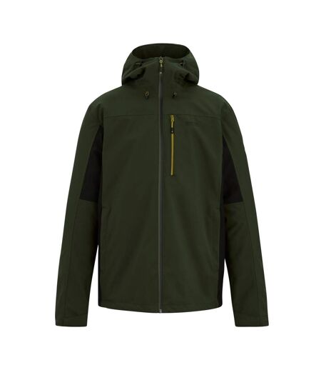 Veste Imperméable À Capuche Birchdale Homme Vert Kaki Noir Regatta