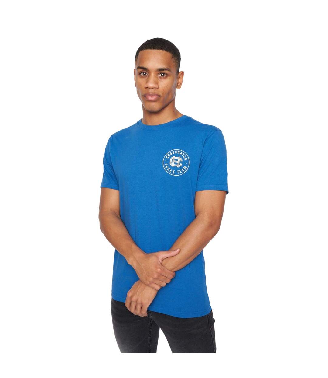 T-shirts Weymouth Homme Blanc Rouge Jaune Bleu Roi Bleu Clair Crosshatch-4