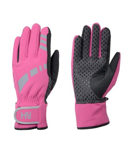 Hy5 Adults Reflective Waterproof Multipurpose Gloves (Hot Pink/Gray) - UTBZ680
