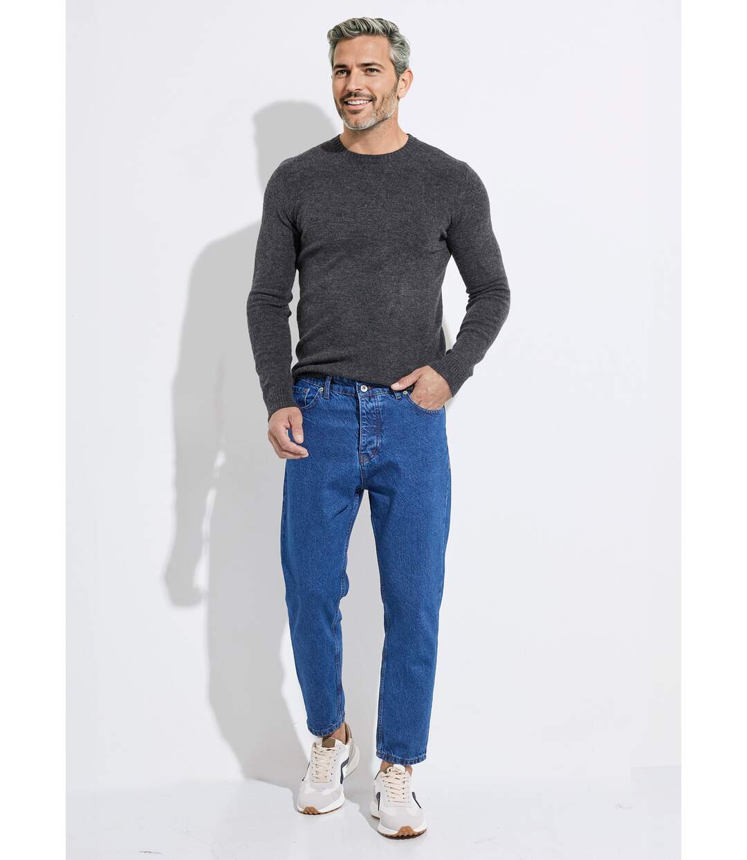 Jean 5 poches homme, coupe tendance-3