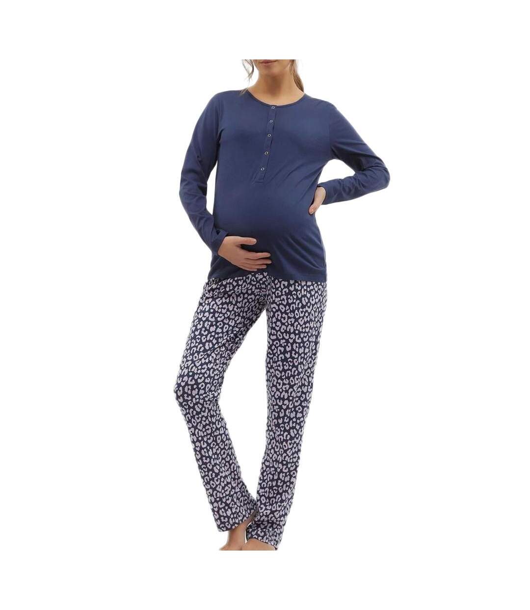 Pyjama de Grossesse Marine Femme Mamalicious Lia Leo - S