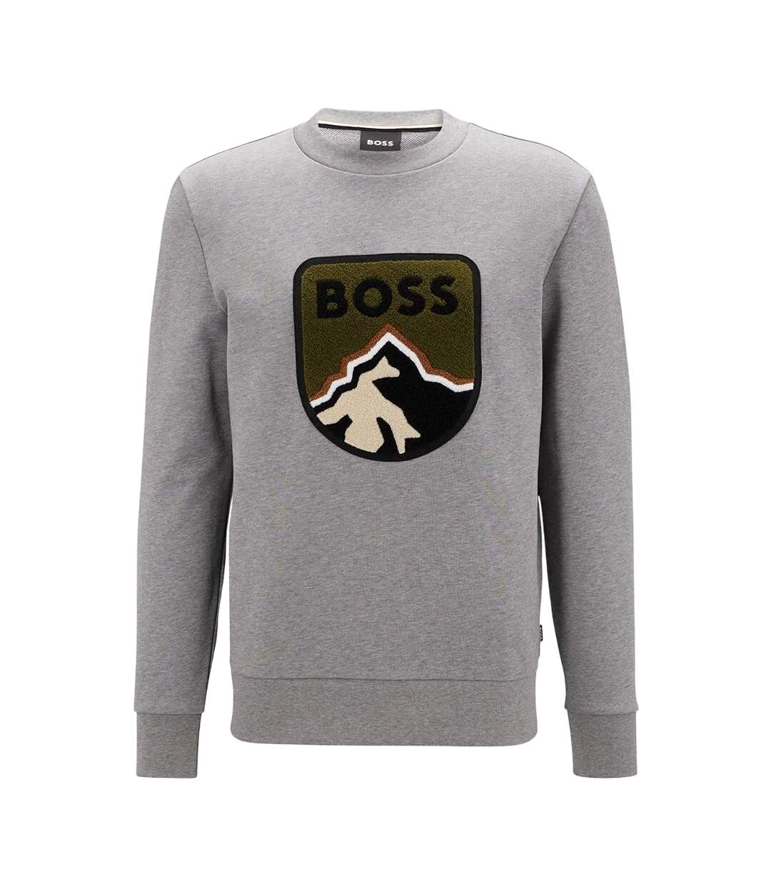 Mens Stadler 97 Mountain Sweatshirt Silver Hugo Boss-1