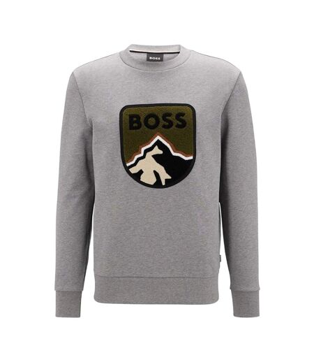 Mens Stadler 97 Mountain Sweatshirt Silver Hugo Boss