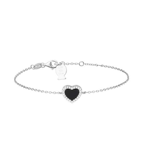 Bracelet cœur noir clio blue angel - taille unique