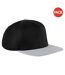 Lot de 2  casquettes à visière plate adulte noir/gris clair Beechfield