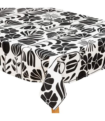Nappe de Table Imprimée Twisted Lime 150x250cm Noir & Blanc