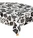 Nappe de Table Imprimée Twisted Lime 150x250cm Noir & Blanc-1