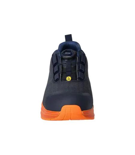 Womens/ladies Footwear Customised Safety Shoes Dark Navy Bright Orange Mascot