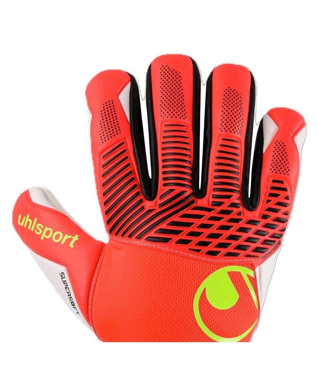 Gants De Gardien De But Fangmaschine Half Negative Adulte Rouge Fluo UHL Sport-4