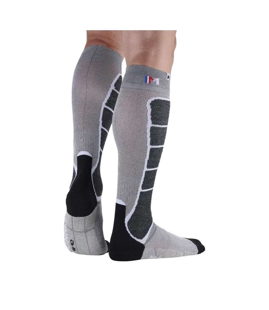 X1 paire de chaussettes noir/gris mixte monnet  fusion nostatex-2