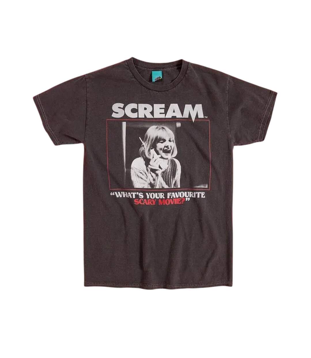 T-shirt Whats Your Favourite Scary Movie Adulte Charbon Scream-2