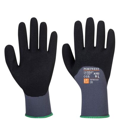 Unisex adult a352 dermiflex ultra grip gloves xxl grey/black Portwest