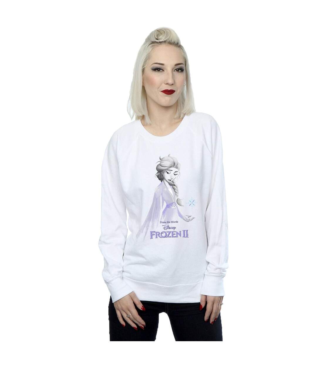 Disney - Sweat FROZEN ELSA UNITY SNOWFLAKE - Femme (Blanc) - UTBI18822-2