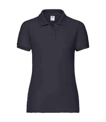 Polo manches courtes femme bleu marine foncé Fruit of the Loom