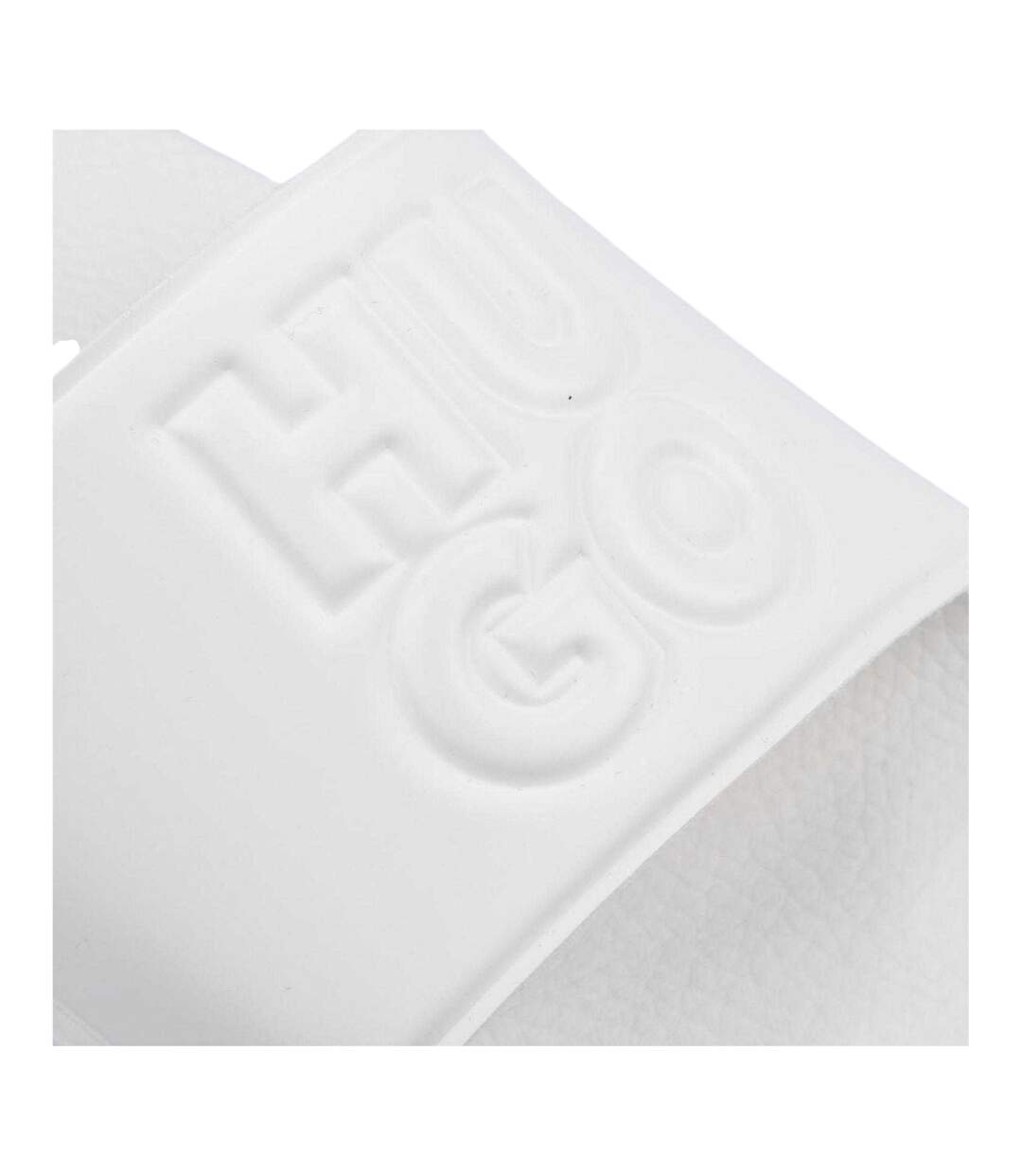 Claquettes Motif/style Logo Empilé Match It Femme Blanc Hugo Boss-4