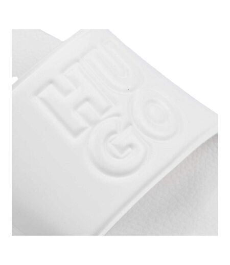 Claquettes Motif/style Logo Empilé Match It Femme Blanc Hugo Boss