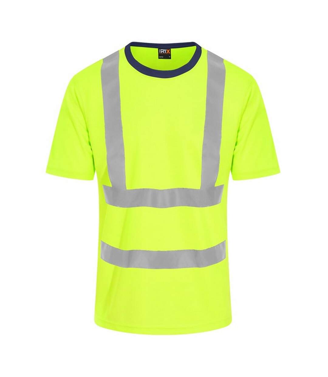 Mens high-vis t-shirt hi vis yellow/navy PRORTX-1