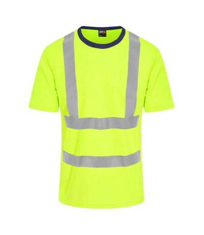 PRORTX Mens High-Vis T-Shirt (Hi Vis Yellow/Navy) - UTRW9268