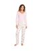 Pantalon De Détente Motif/style Cœurs Et Fleurs Femme Blanc Cassé PJ Salvage-1