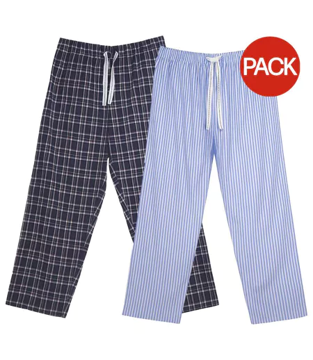 Bas De Pyjama Motif/style À Carreaux Homme Bleu Noir Keanu