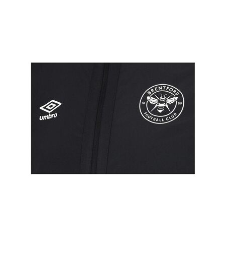 Brentford FC Mens 22/23 Umbro Presentation Jacket (Black/Carbon) - UTUO577