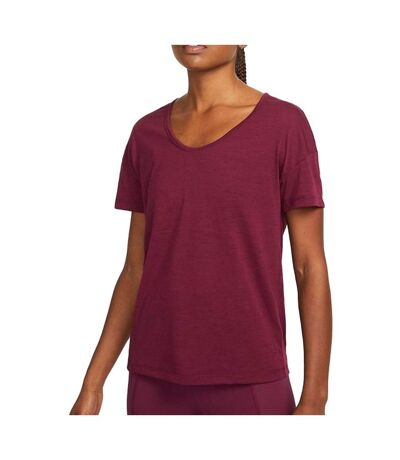 T-shirt Prune Femme Nike Lurex - M