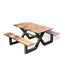 Table de Jardin & 2 Bancs Vancouver 150cm Gris Anthracite-2