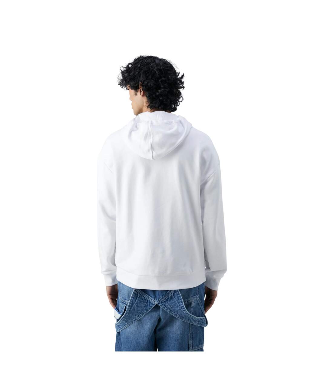 Mens Box Long-sleeved Hoodie White Boss-3