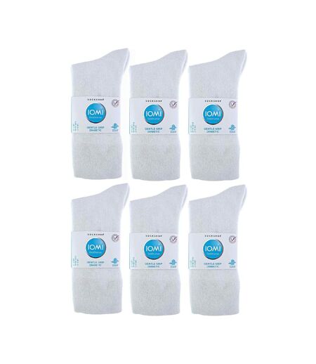 IOMI - 12 Paires Homme Chaussettes Diabétiques Larges Bambou Non Comprimantes